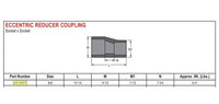 8x6 Schedule 80 PVC Coupler