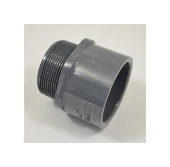 FlexPVCÂ® USA-Made 2-1/2 in Schedule 80 Gray PVC Male Adapter Fitting - Image 1