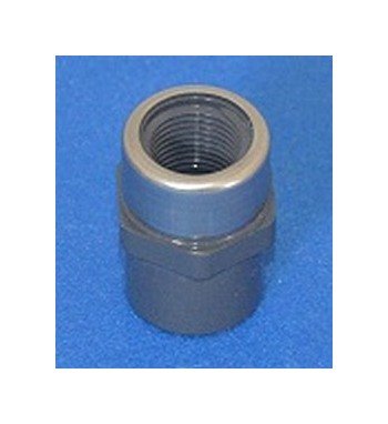 FlexPVCÂ® 1/4 Inch Schedule 80 PVC Female Adapter Fitting with Stainless Ring - Image 1