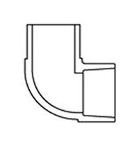 1.25" Schedule 80 PVC 90 Degree Elbow