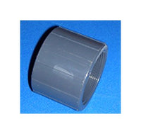 1-1/4 Inch Schedule 80 PVC Coupler - FPT x FPT Connection - Gray