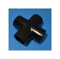 USA-Made Schedule 40 Gray PVC Cross Fitting 1-1/2 inch