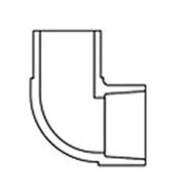 3/4in Slip Socket x 3/4in Spigot 45 Degree Elbow PVC - Image 1