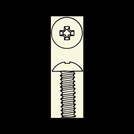 Phillips Round Head Machine Screw, Aluminum Alloy, Anodized Finish, Size 4-48, 1 1/4 Inch - Image 1
