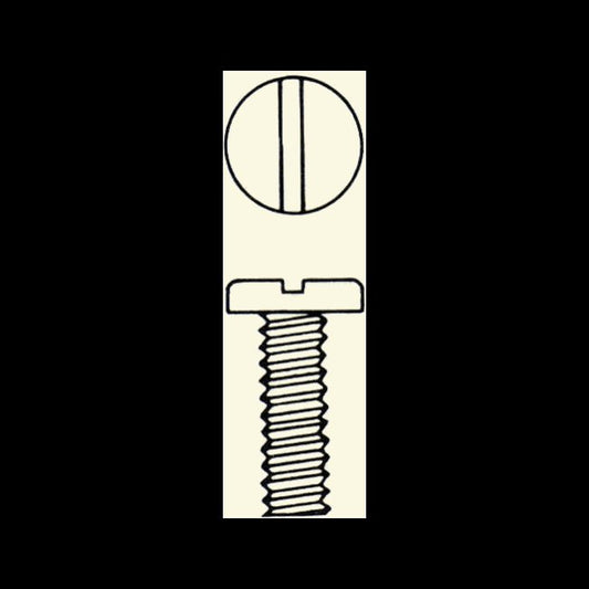 10-32 Slotted Pan Head Machine Screw - N.F. Fine, 7/16 Inch, Carbon Steel - Image 1