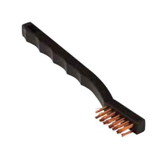 Tanis® Bronze Welders Brush with Plastic Handle - 7-1/4 x 7/16 Inch - Image 1
