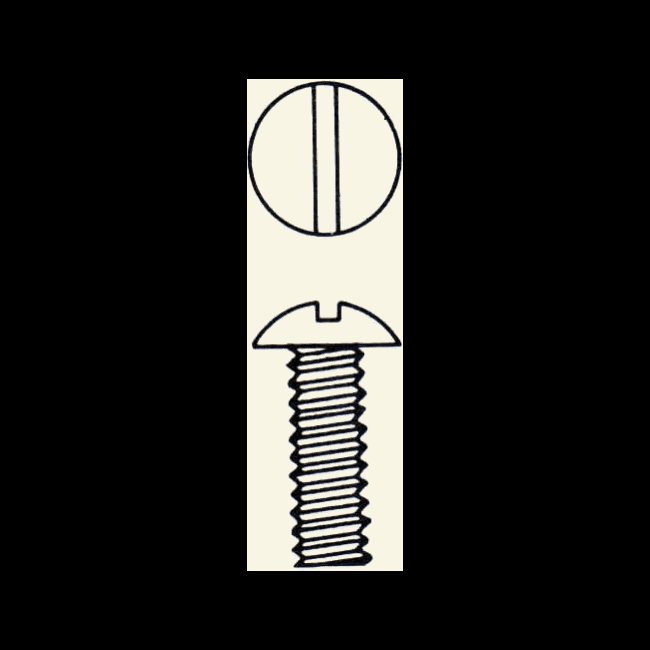Aluminum Alloy Round Head Machine Screw 5-44, 1 1/8 Inch, N.F. Fine Thread - Image 1