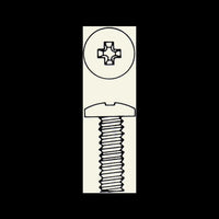 Phillips Pan Head Machine Screw 1/4-28 5/16 Inch Aluminum Alloy