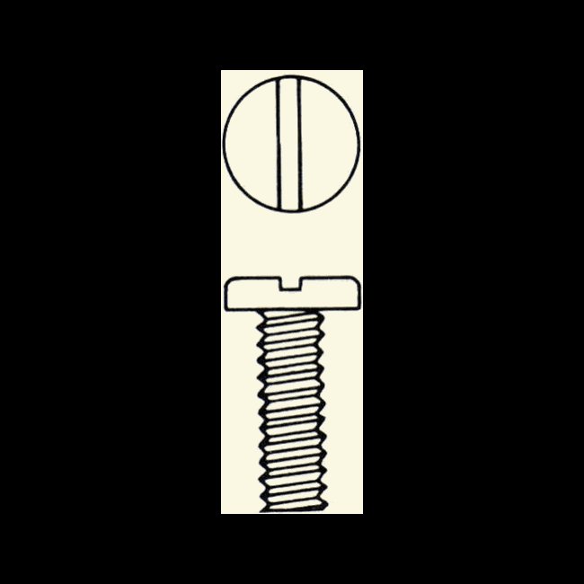 N.F. Fine Slotted Pan Head Machine Screw 5/16-24 - Image 1