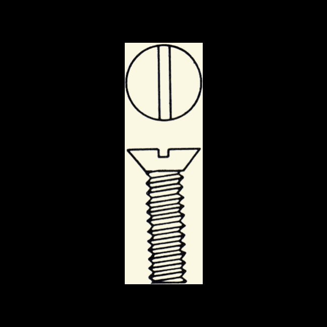 82 Degree Slotted Flat Head Machine Screw - Carbon Steel 4-48 1/4 Inch - Image 1