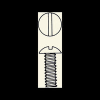 Brass Round Head Machine Screw 4-48 NF - 3/16 Inch