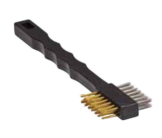 Tanis® Stainless Steel/Nylon Welders Brush - 7-1/4 x 7/16 Inch Block Size - Image 1