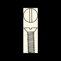 82 Degree Slotted Flat Head Machine Screw - Brass, 2-64 NF Fine, 1/8 Inch