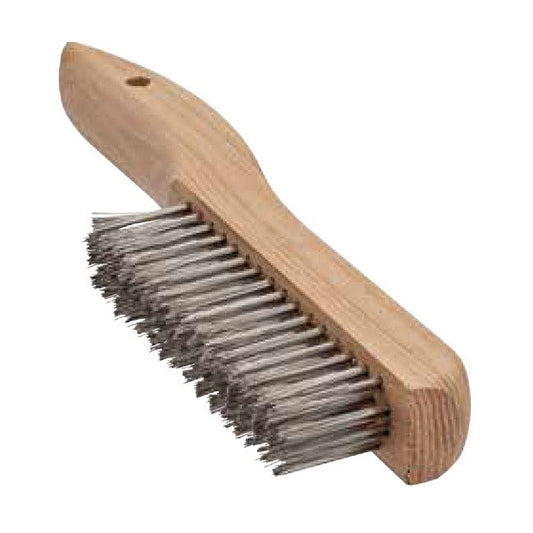 Tanis® Stainless Steel Shoe Handle Scratch Brush, 10 x 1-1/8 in - Image 1