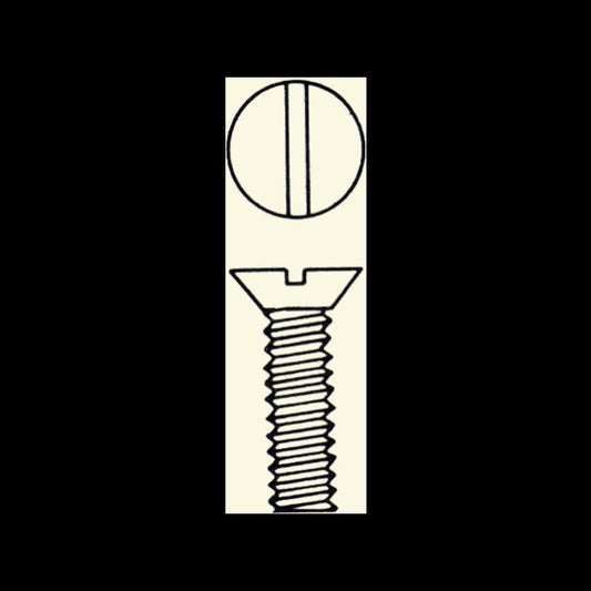 82-Degree Slotted Flat Head Machine Screw - Brass, 5/16-24, 7/16 Inch - Image 1