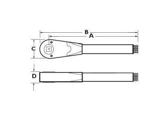 Square Gear Opening Ratchet Wrench - Model 26 (28mm) - Image 2