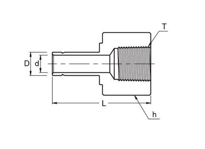 12 Inch Tube Outside Diameter Female Adapter Fitting - Image 2