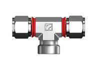 8mm Tube Female Branch Tee Fitting with 1/4" Thread Size