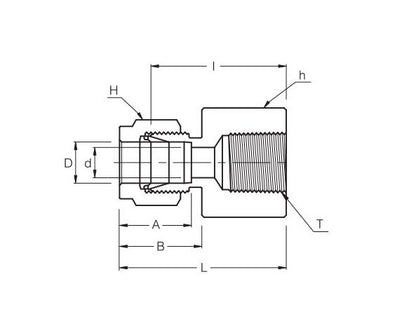 SFCI Female Connector Fitting, 8mm Tube OD, 1/4in Thread Size - Image 2