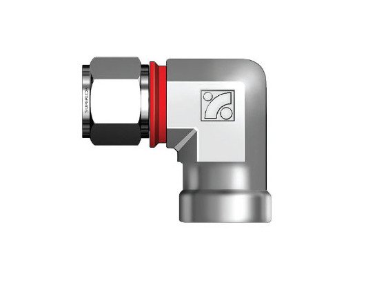 Female Elbow Connector - 1/2" Tube OD x 1/4" NPT Female Elbow - Image 1