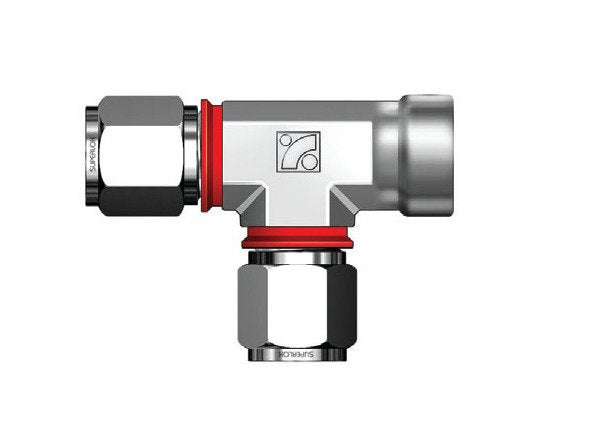 SFRTI 3/4" Tube OD x 3/4" NPT Female Run Tee Fitting - Image 1