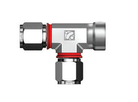 8mm Metric Tube Female Run Tee Fitting with 1/4" Thread Size