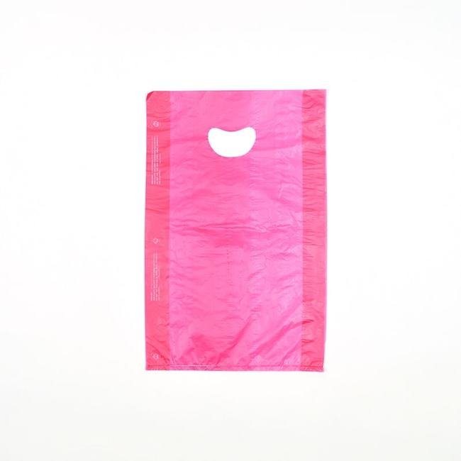 Plastronic Handle Bag - Red, 13 x 3 x 21 Inch, 500-Count - Image 1