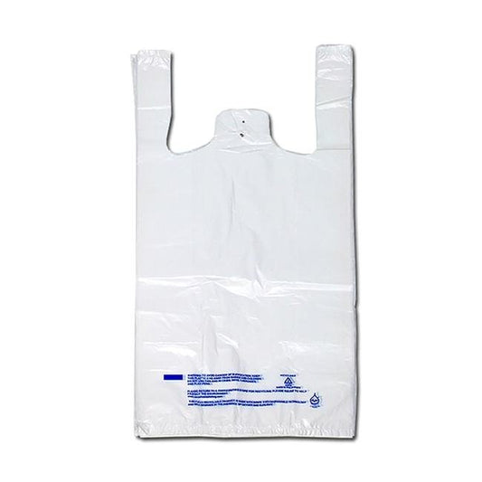 White High Density T-Shirt Bag Pack - Pack of 1000 - Image 1