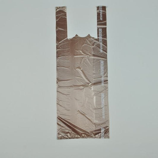Eco-Friendly Chocolate T-Shirt Bag 9x5x23 Inch - Image 1