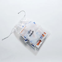 Polypropylene Double Pull Drawstring Bag - White Write-on Block Option