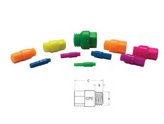 Neon Orange Silicone Threaded Plug - M6 x 0.75 mm - Image 1