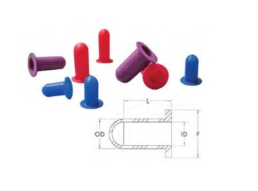 Clear Silicone Flange Cap - FC 100-0500 - Pack of 500 - Image 1