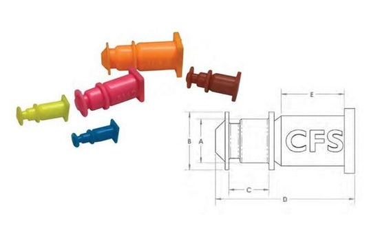 Neon Orange Silicone Push Weld Nut Plug - Pack of 100 - Image 1