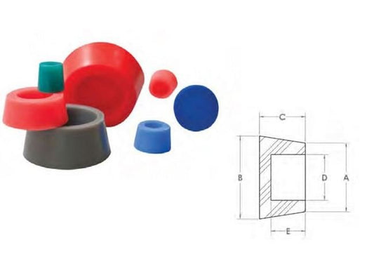 Red Silicone Hollow Tapered Plug - HTP9-04 - Image 1