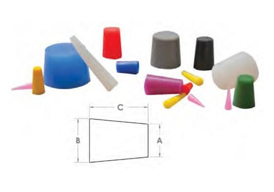 Pink Silicone Tapered Plug, STP0 - 100 Pack - Image 1