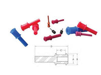 Red Silicone Dual Flange Pull Plug - DFPP-M8