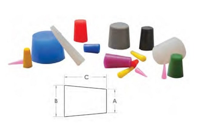 Red Silicone Tapered Plug - STP107, Pack of 100 - Image 1