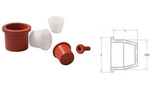 High Temp Silicone Tube Insert Plug - 0.539 Inch OD (250-Pack) - Image 1