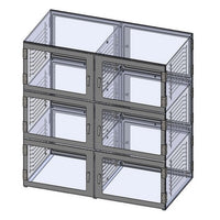 24" Static-Dissipative PVC Pass-Through Desiccator Cabinet