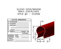 Custom Snap-On Sliding Door/Window Track Covers/Caps