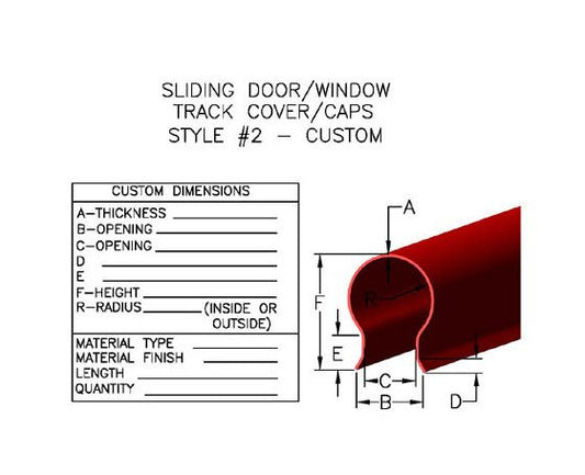 Custom Snap-On Sliding Door/Window Track Covers/Caps - Image 1