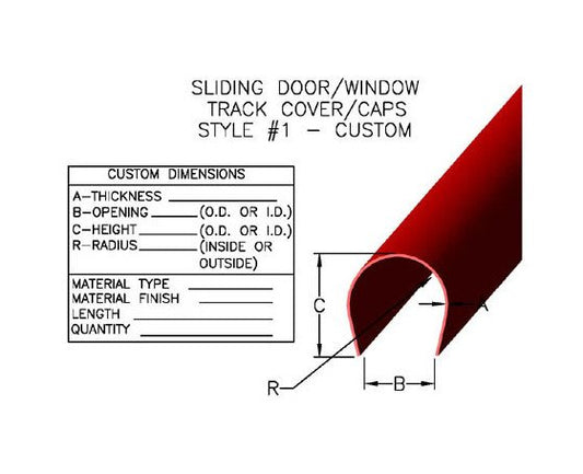 Custom Sliding Door/Window Track Covers/Caps Style #1 - Image 1