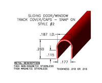 Snap-On Sliding Door/Window Track Covers - Style #2