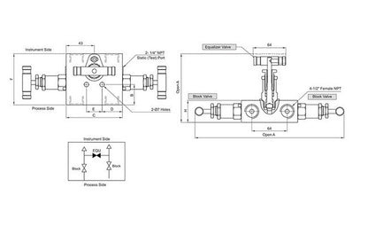 316 Stainless Steel Remote Mounting Instrumentation Manifold Valve - Image 2