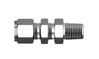 SMCB Series 1/8in Dimension T Bulkhead Male Connector - Image 1