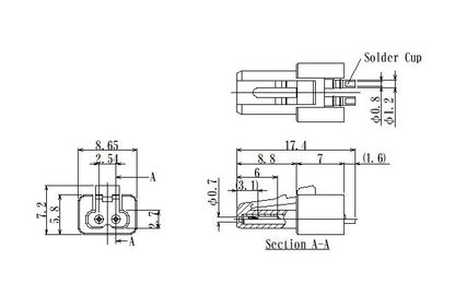 JCC LLC2 Series 2-Pole Latch Lock Connector - Image 2