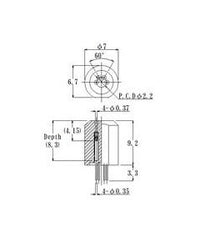 2.2mm Pitch Circle Diameter Laser Diode Socket - JCC Brand
