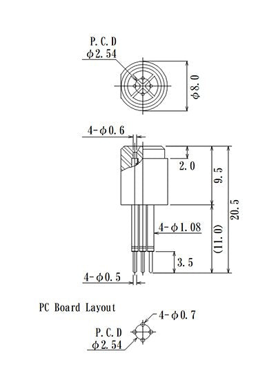 JCC 4-Pin High Heat Resistant Laser Diode Socket - Image 2
