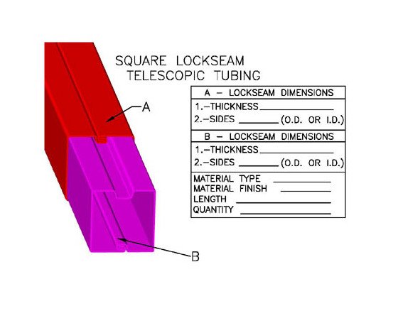 Square Lockseam Telescopic Tubing - Image 1