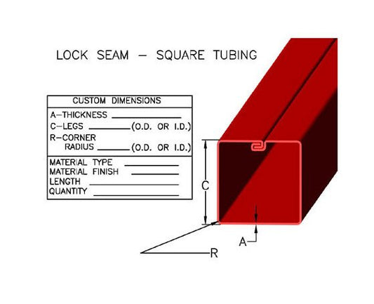 Square Lock Seam Tubing and Tubes - Image 1